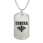 Teresa v01a - Luxury Dog Tag Necklace