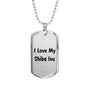 Love My Shiba Inu v4 - Luxury Dog Tag Necklace