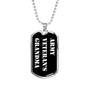 Army Veteran's Grandma v3 - Luxury Dog Tag Necklace