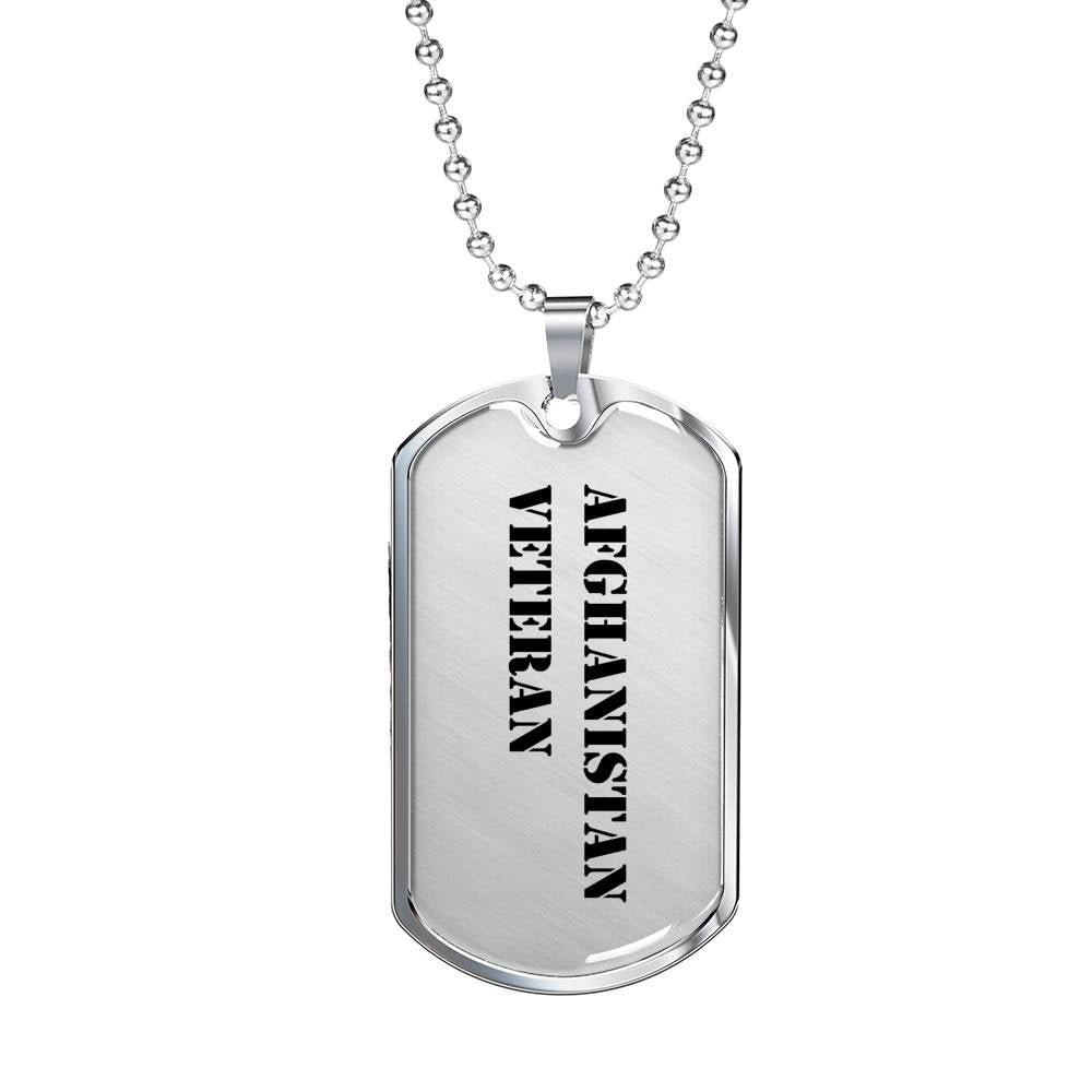Afghanistan Veteran - Luxury Dog Tag Necklace