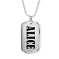 Alice v01 - Luxury Dog Tag Necklace