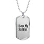 Love My Saluki - Luxury Dog Tag Necklace
