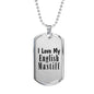 Love My English Mastiff - Luxury Dog Tag Necklace