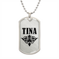 Tina v01a - Luxury Dog Tag Necklace