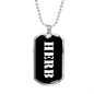 Herb v2 - Luxury Dog Tag Necklace