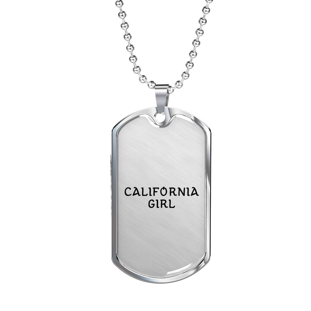 California Girl - Luxury Dog Tag Necklace