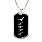 Mama Giraffe With 4 Calves v2 - Luxury Dog Tag Necklace