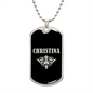 Christina v02a - Luxury Dog Tag Necklace