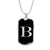 Initial B v2a - Luxury Dog Tag Necklace