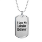 Love My Labrador Retriever - Luxury Dog Tag Necklace