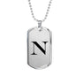 Initial N v1a - Luxury Dog Tag Necklace