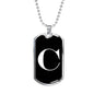 Initial C v3a - Luxury Dog Tag Necklace