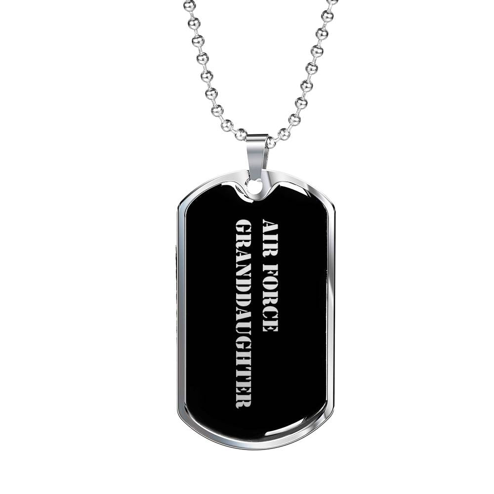 Air Force Granddaughter v2 - Luxury Dog Tag Necklace
