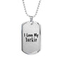 Love My Yorkie - Luxury Dog Tag Necklace