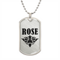 Rose v01a - Luxury Dog Tag Necklace