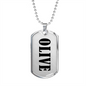 Olive v01 - Luxury Dog Tag Necklace