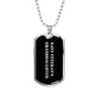Navy Veteran's Granddaughter v2 - Luxury Dog Tag Necklace