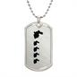 Mama Rabbit With 4 Kittens - Luxury Dog Tag Necklace