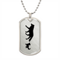 Mama Wolf With 1 Pup - Luxury Dog Tag Necklace