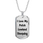 Love My Polish Lowland Sheepdog v4 - Luxury Dog Tag Necklace