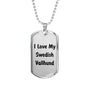Love My Swedish Vallhund v4 - Luxury Dog Tag Necklace