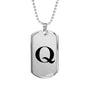 Initial Q v1a - Luxury Dog Tag Necklace