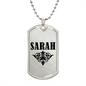Sarah v01a - Luxury Dog Tag Necklace