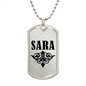 Sara v01a - Luxury Dog Tag Necklace