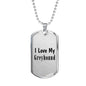 Love My Greyhound - Luxury Dog Tag Necklace