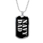 Navy Dad v2 - Luxury Dog Tag Necklace