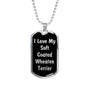 Love My Soft Coated Wheaten Terrier v5 - Luxury Dog Tag Necklace