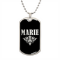 Marie v02a - Luxury Dog Tag Necklace