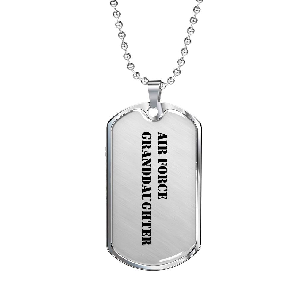 Air Force Granddaughter - Luxury Dog Tag Necklace