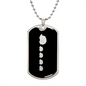 Mama Hedgehog With 4 Hoglets v2 - Luxury Dog Tag Necklace