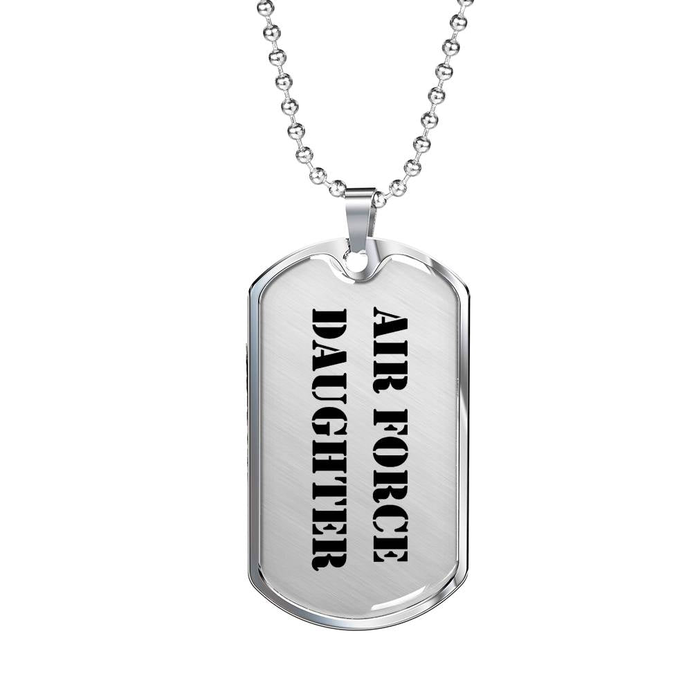 Air Force Daughter - Luxury Dog Tag Necklace