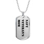 Navy Veteran's Mom - Luxury Dog Tag Necklace
