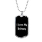Love My Brittany v5 - Luxury Dog Tag Necklace