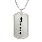 Mama Lioness With 4 Cubs - Luxury Dog Tag Necklace