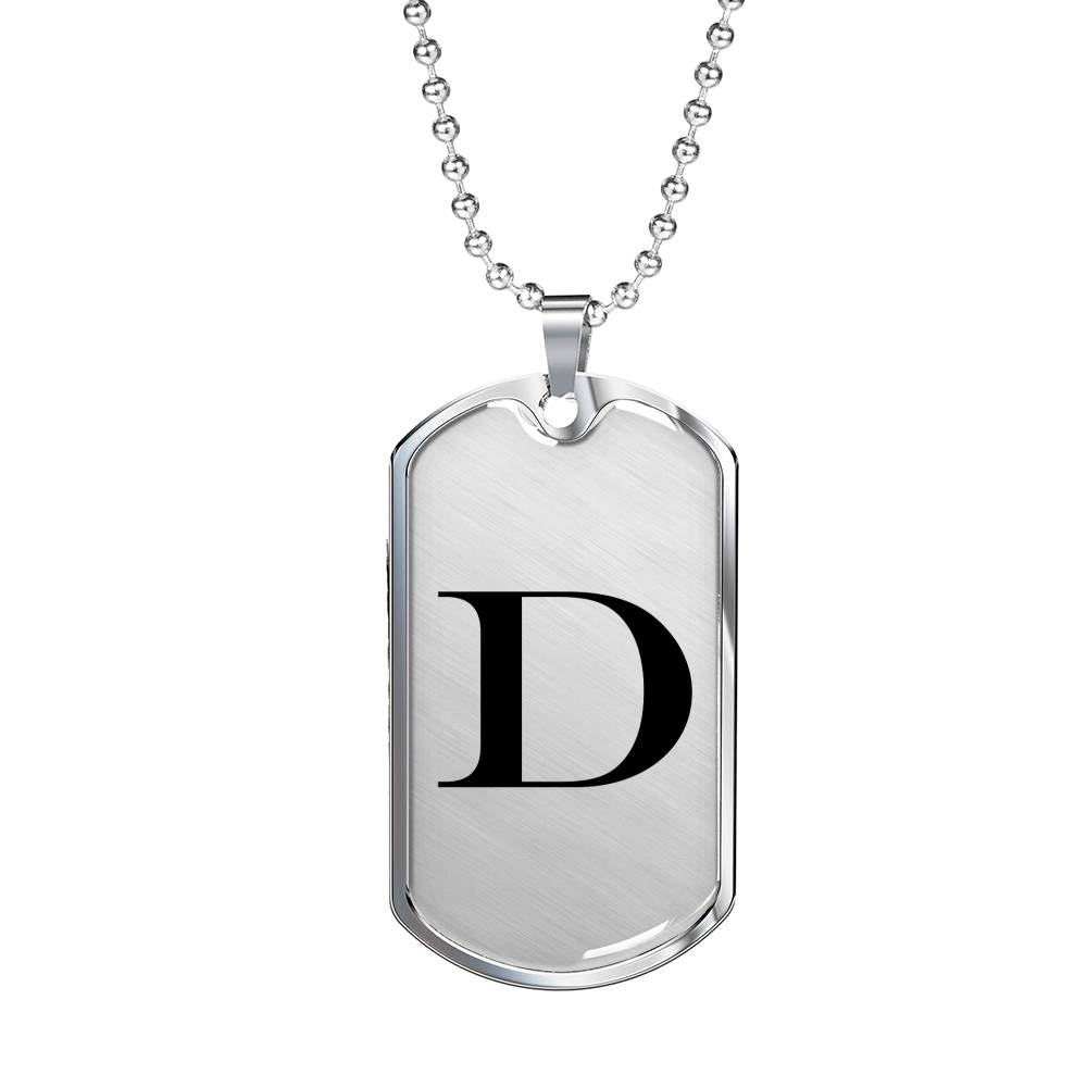 Initial D v1a - Luxury Dog Tag Necklace