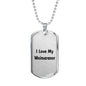 Love My Weimaraner v4 - Luxury Dog Tag Necklace