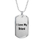 Love My Briard v4 - Luxury Dog Tag Necklace