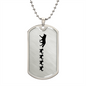 Mama Wolf With 4 Pups - Luxury Dog Tag Necklace