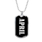 April v02 - Luxury Dog Tag Necklace