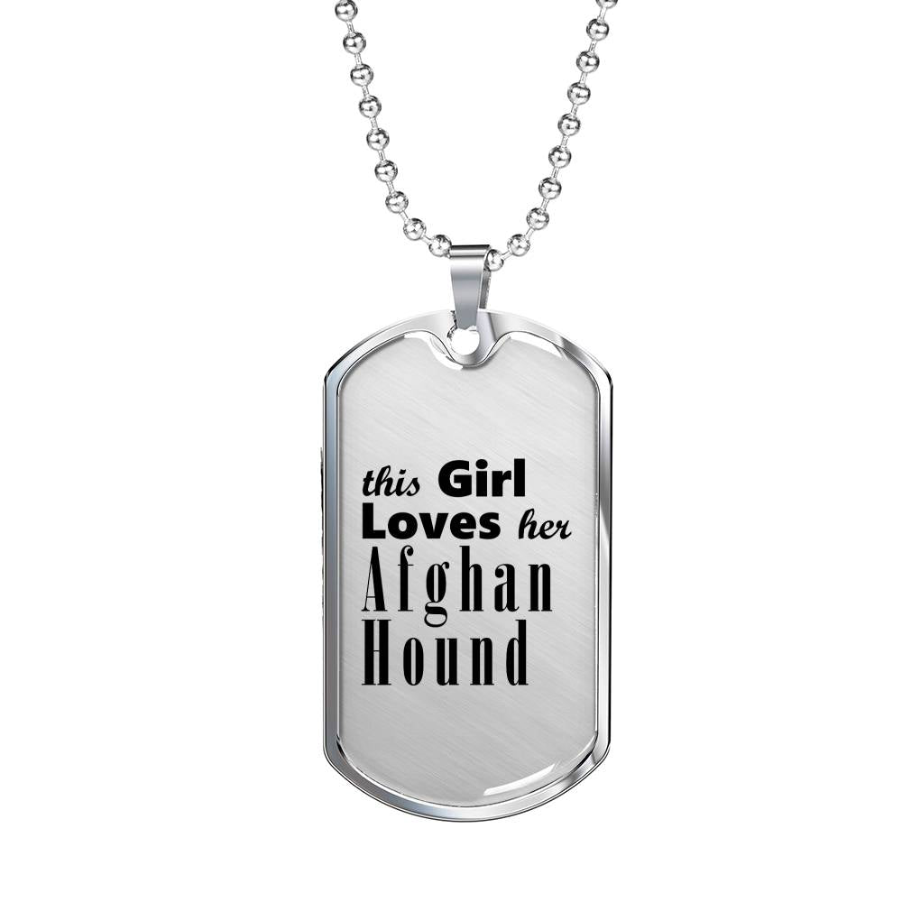 Afghan Hound - Luxury Dog Tag Necklace