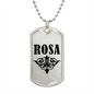 Rosa v01a - Luxury Dog Tag Necklace