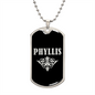 Phyllis v02a - Luxury Dog Tag Necklace