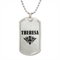Theresa v01a - Luxury Dog Tag Necklace