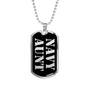 Navy Aunt v2 - Luxury Dog Tag Necklace