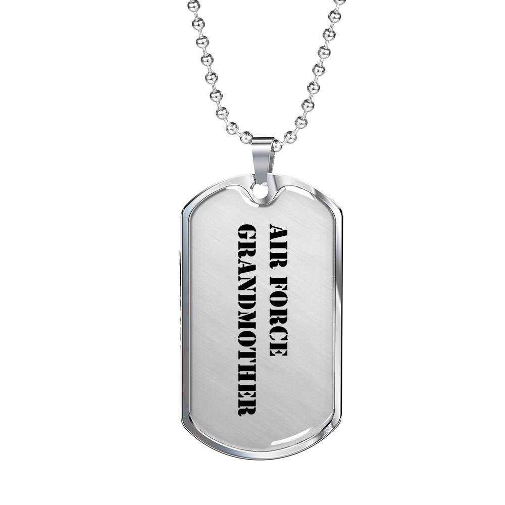 Air Force Grandmother - Luxury Dog Tag Necklace