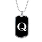 Initial Q v3a - Luxury Dog Tag Necklace